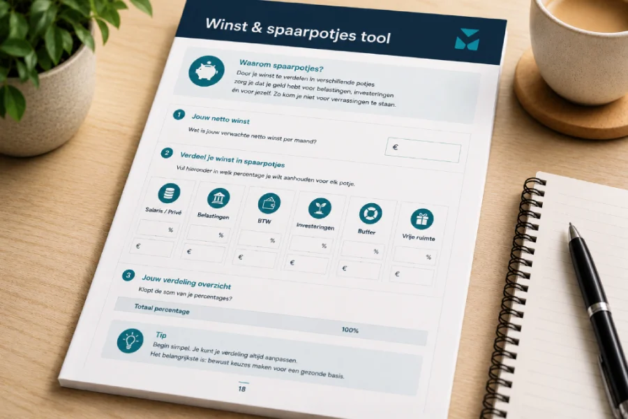 Winst en spaarpotjes tool